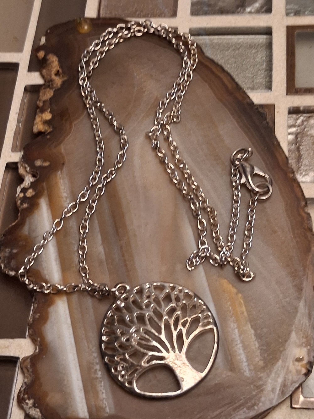 Silver Tree of Life Pendant Necklace - Women's Jewelry